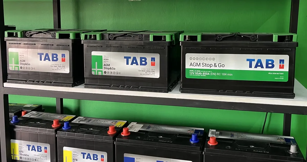 Baterías TAB AGM Stop&Go en estantería